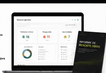 Relatório de resgate Odoo com resumo executivo e prioridades